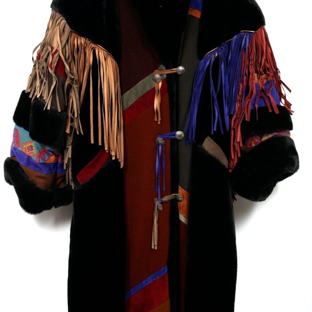 Where the Buffalo Roam Vintage Coat Cowgirl Western Southwestern Yellowstone - Picture 8 of 14